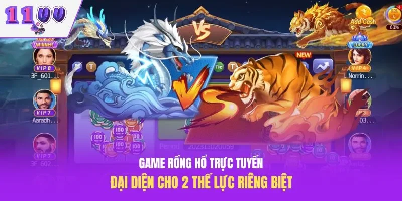 Game rồng hổ trực tuyến đại diện cho 2 thế lực riêng biệt